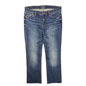 Lucky Brand Brooke Boot Cut Jeans Mid Rise Frayed Hem Stretch Denim 10 / 30
